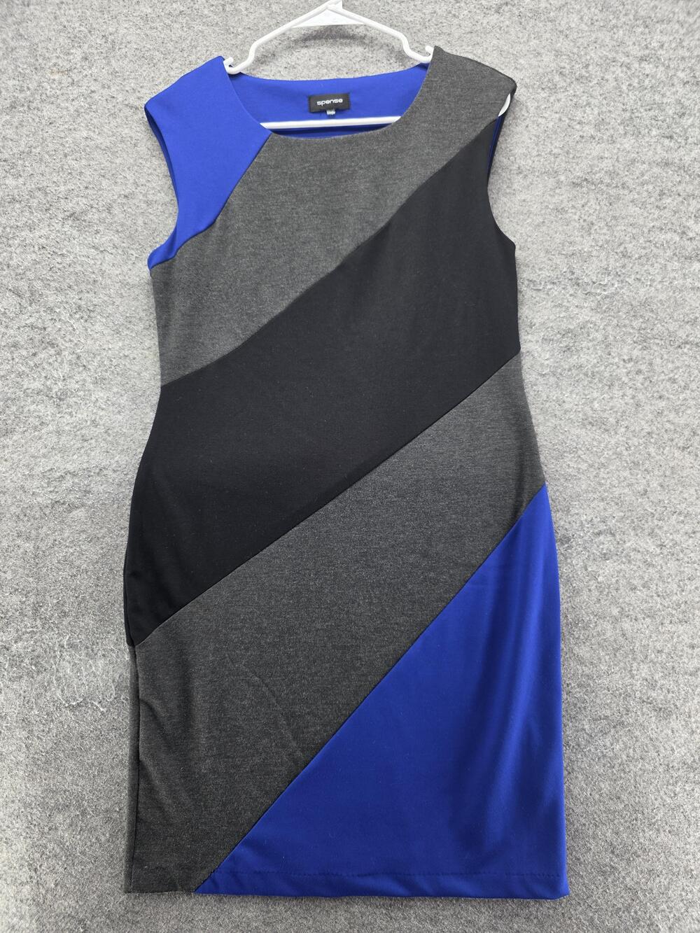 Spense Dress Womens 10 Multicolor Sheath Knee Length Sleeveless Jersey Stretch